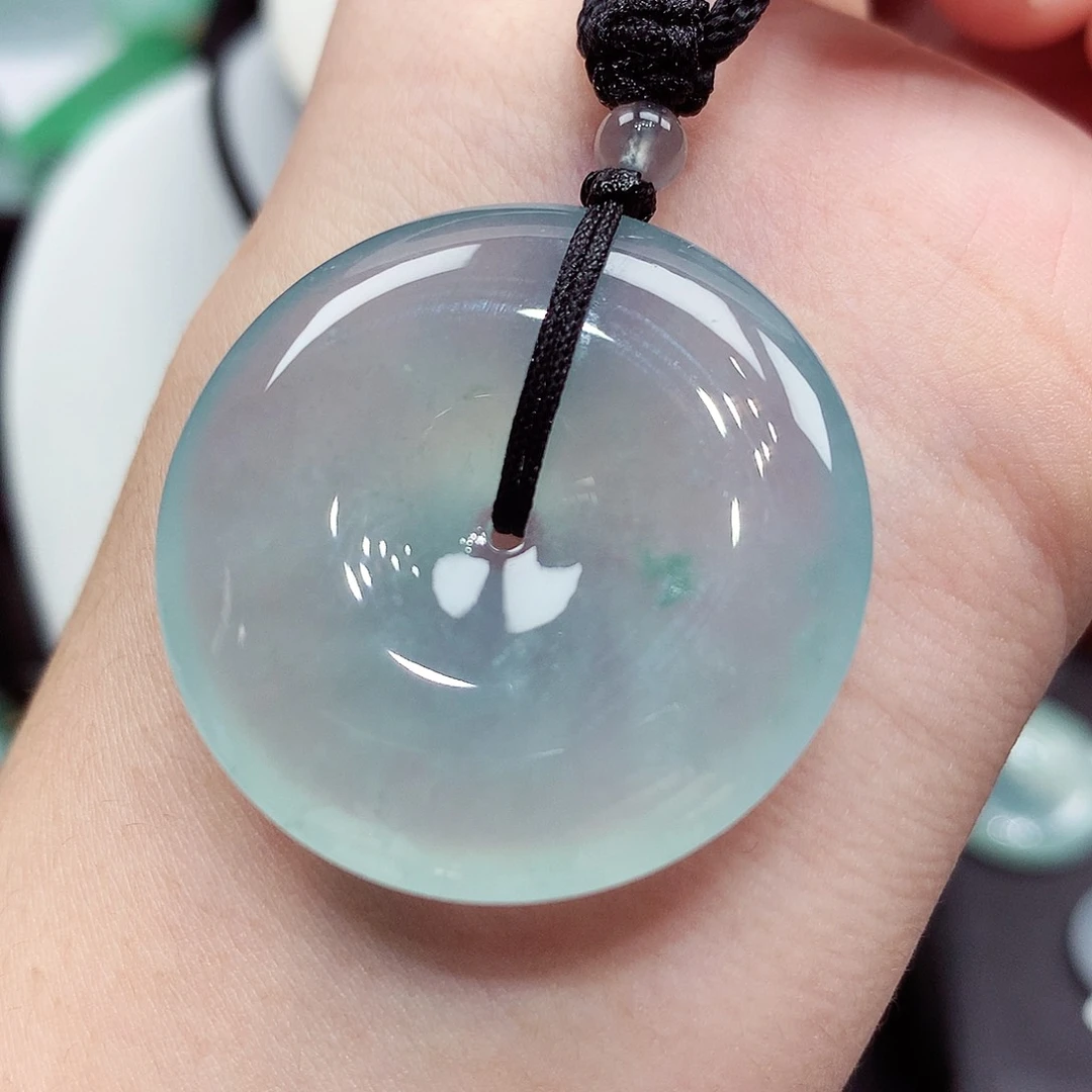 翡翠未镶嵌颈饰编号24，32.3/6.1