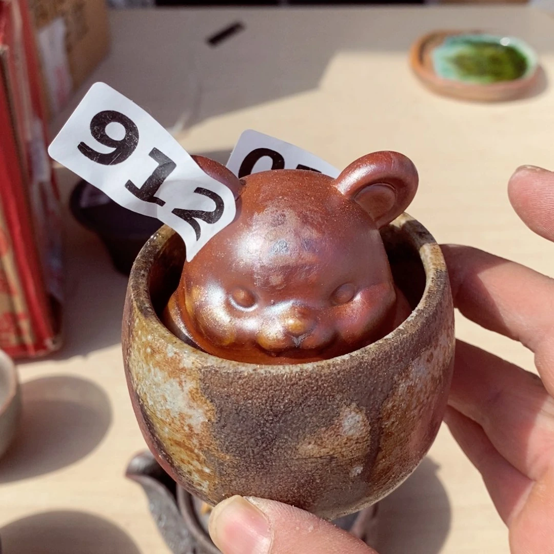 瑕疵，柴烧茶具陶瓷杯子拆包快乐