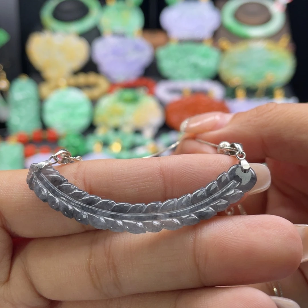 翡翠未镶嵌颈饰代编织