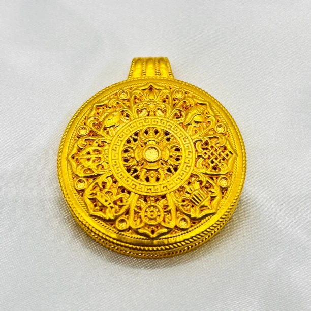 足金饰品/福运金刚杵八宝罗盘/8.16/1B5C2489/k