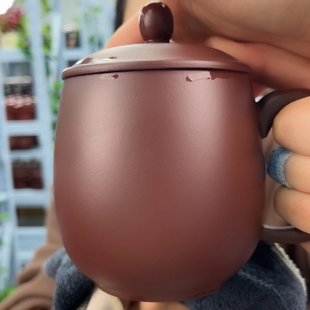 宜兴原矿紫砂全手工盖杯龙