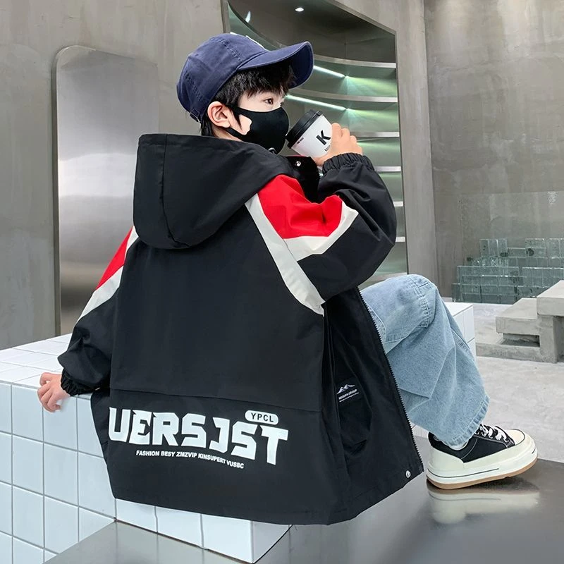 儿童装男童春装外套2025新款6-12岁中大童洋气风衣男孩春秋休闲潮