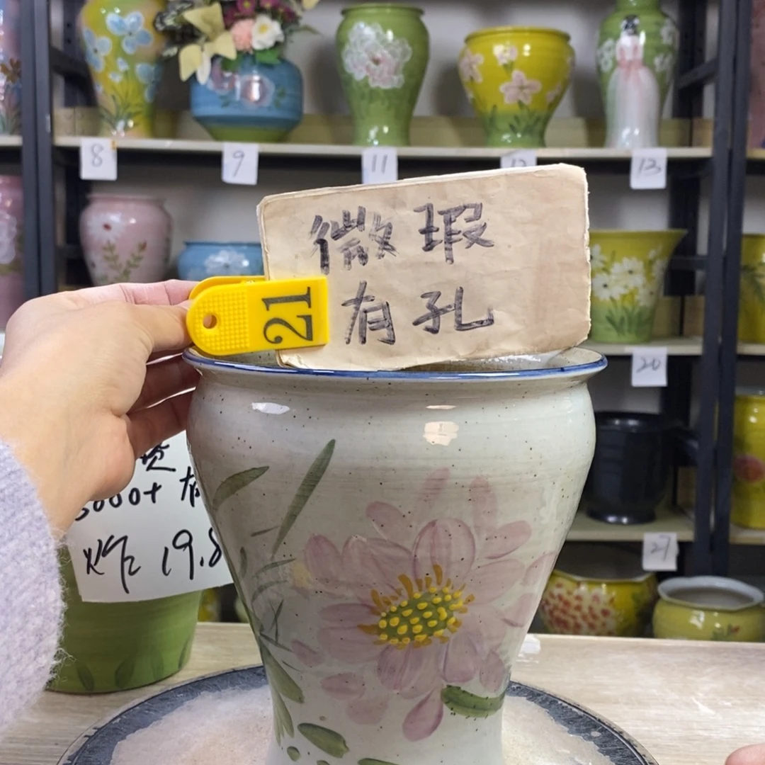 景德镇手工手绘陶瓷花盆