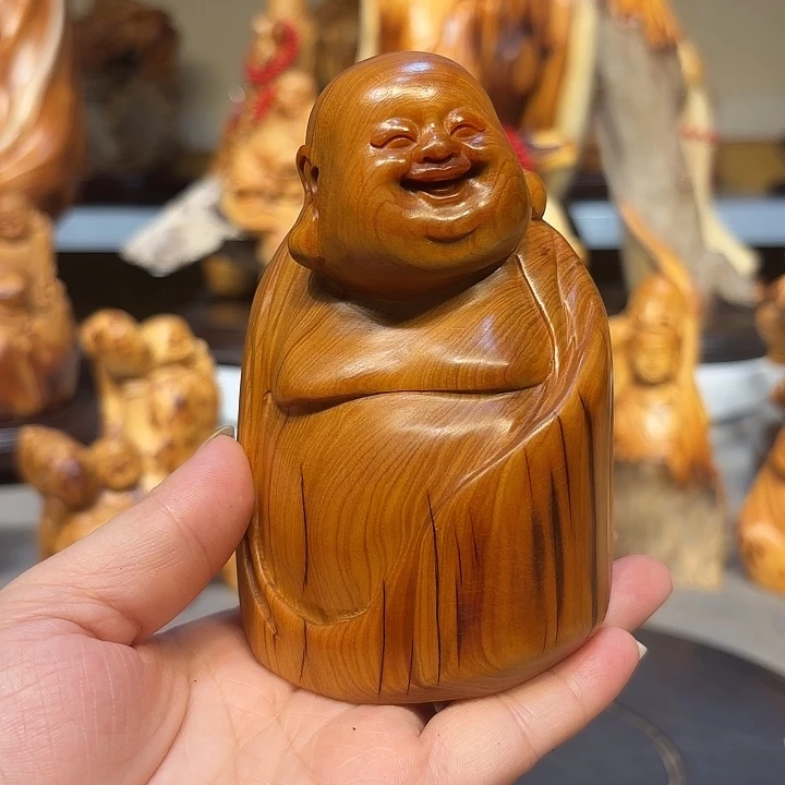 柏木太行崖柏弥勒佛