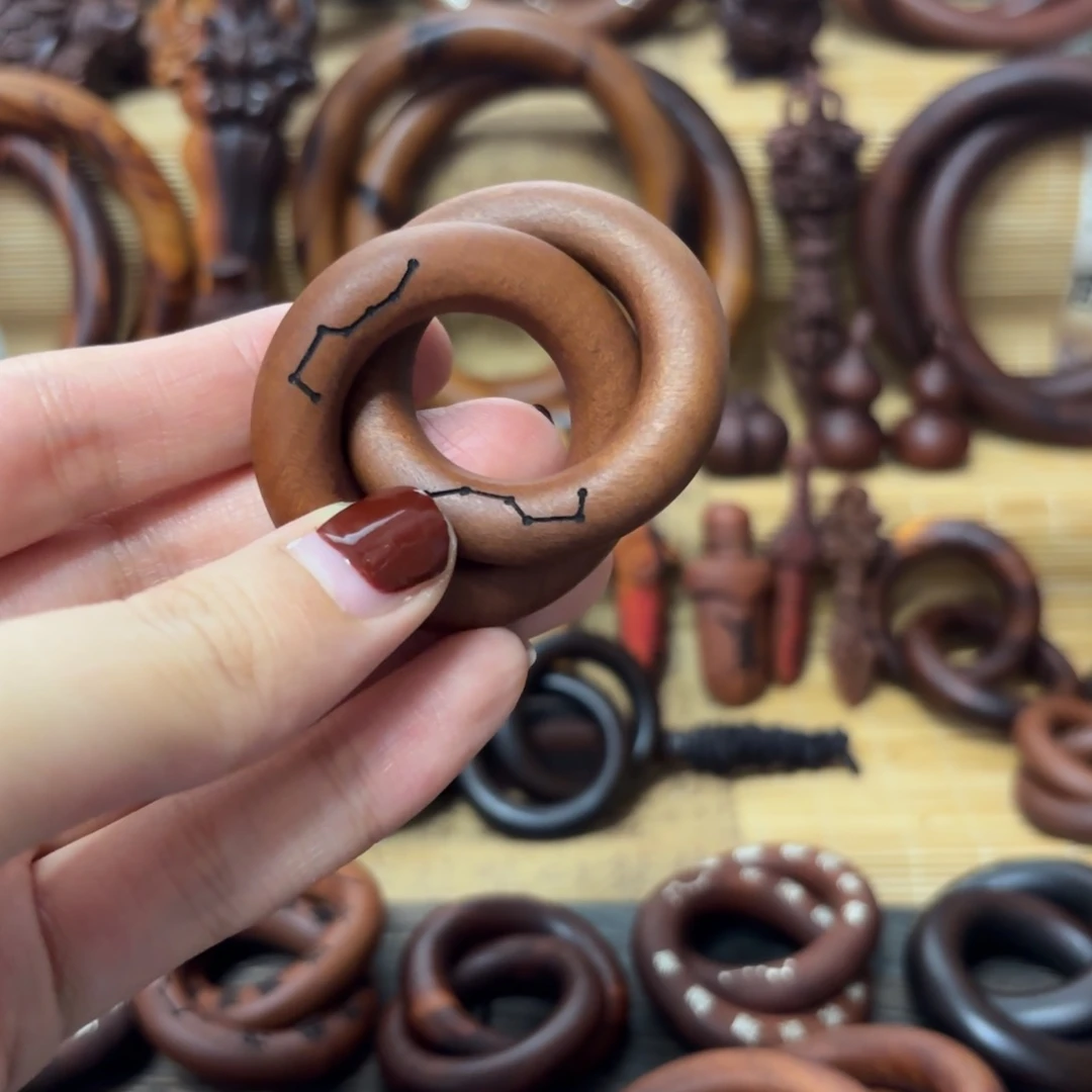 枣木感**生枣木乾坤圈内径2.5