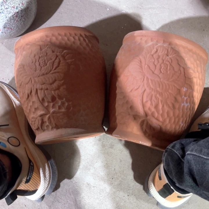 紫砂花盆口径19高度22两只正品