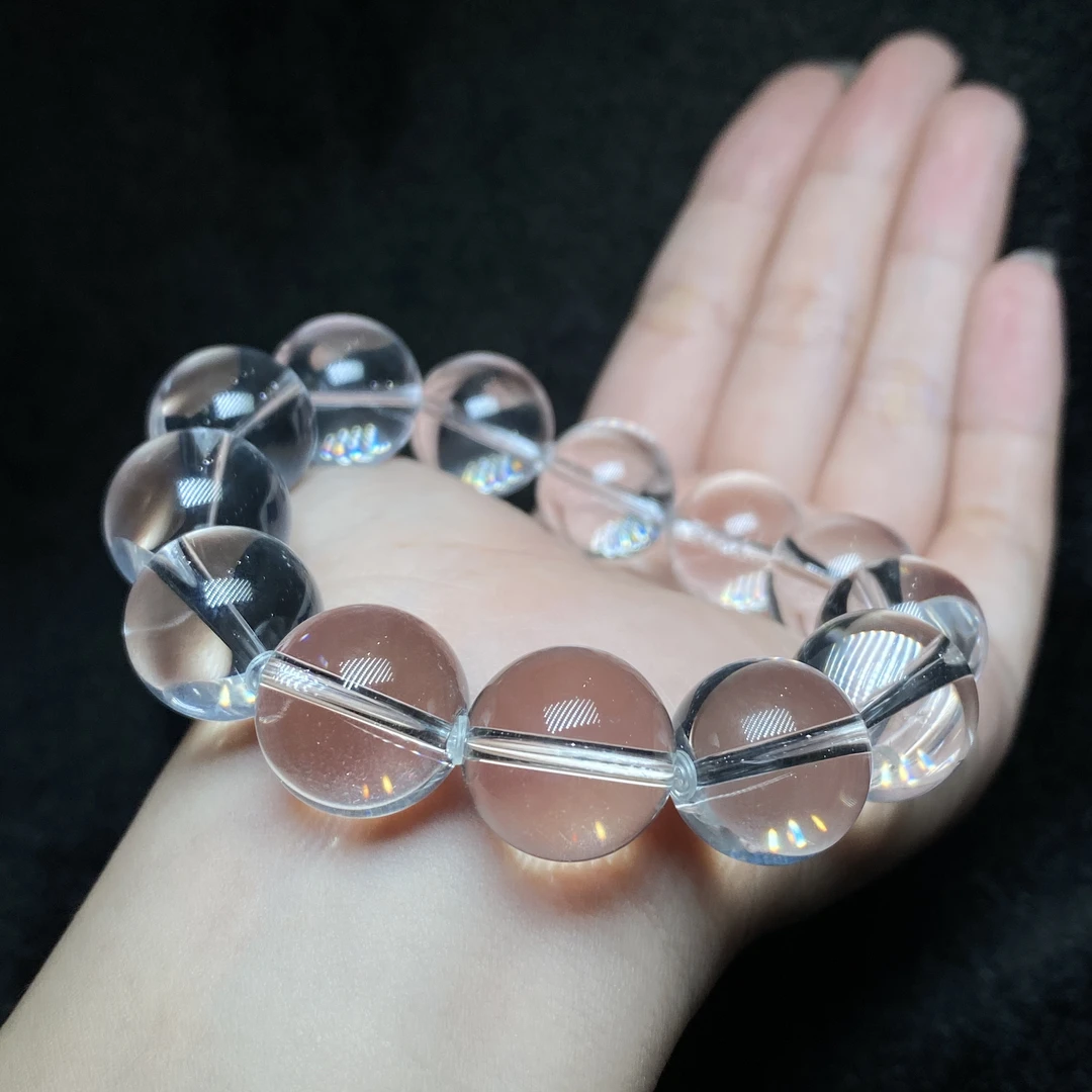 【小北好物】白水晶手串约15mm+13颗【多样性发一件】QL01X1392