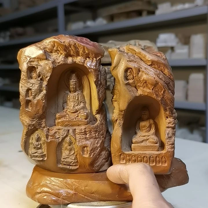 泥塑陶造像摆件手工