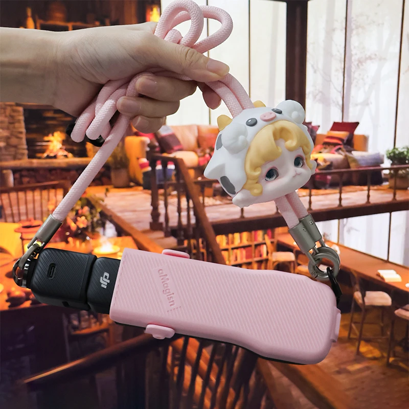 阿迈适配大疆pocket3马卡龙机身挂绳保护壳盖滤镜保护镜头保护盖