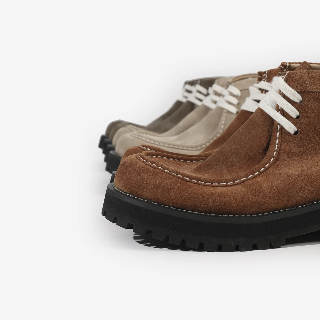 美式复古系带马丁靴男款短靴男鞋英伦风休闲高帮袋鼠鞋时尚工装靴