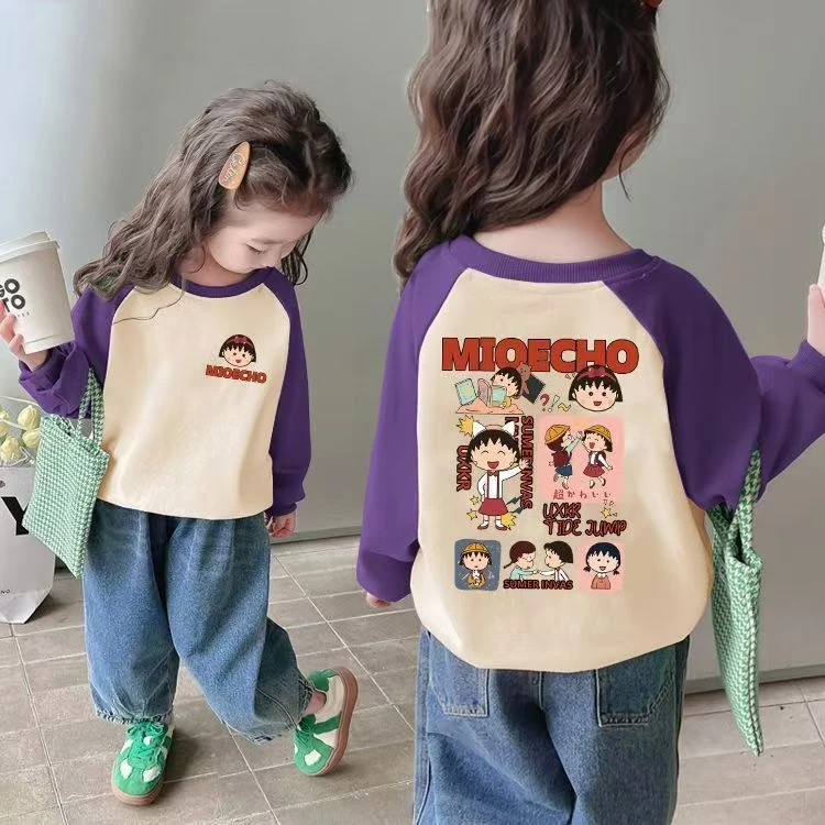 6岁女童秋装休闲卫衣秋季小童上衣插肩袖衣服女孩长袖春秋款童装