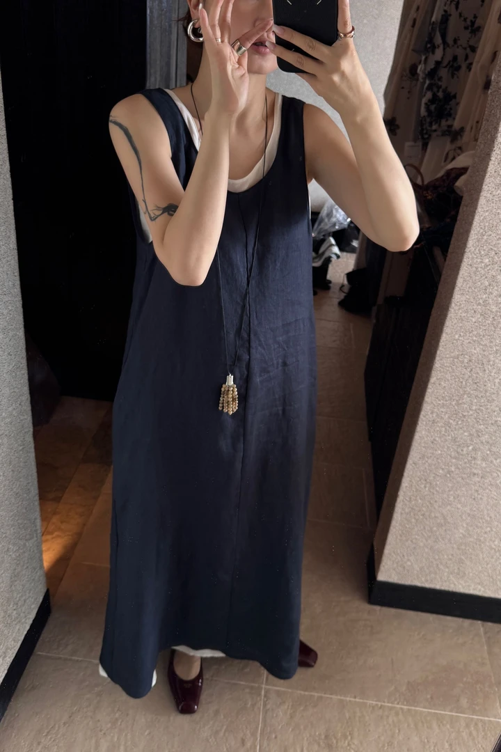 【CHU/2025SSNEW】《雅宁》麻真两件背心裙MYH2501