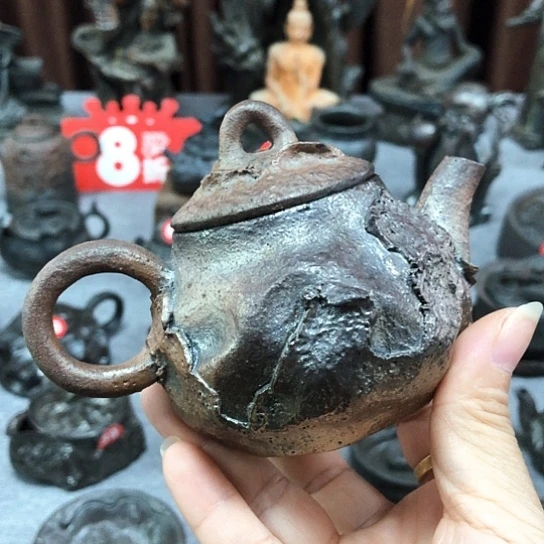 杯618一口价全手捏柴烧茶器壶