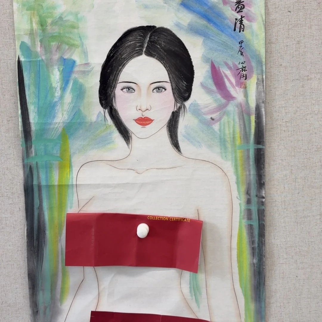 国画艺术家真人手绘