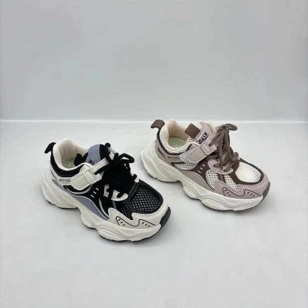 儿童夏季单网透气时尚百搭男童女童网面运动鞋老爹鞋018潮款