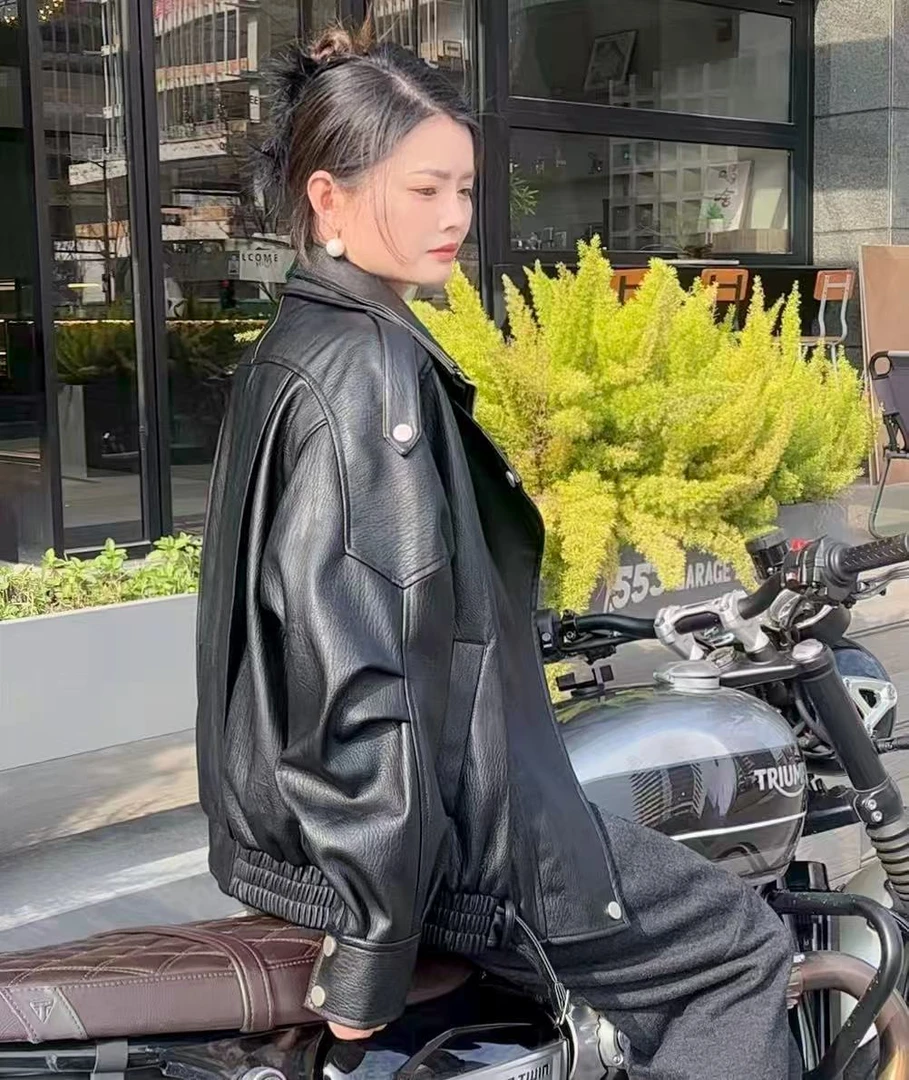杨树林同款皮衣女2025新款机车夹克短外套