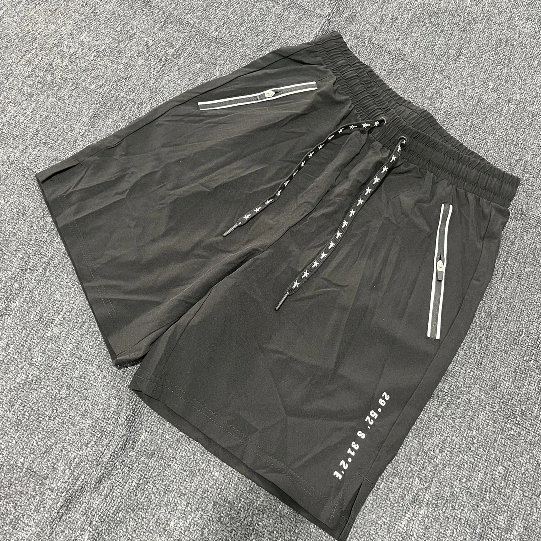 d804 夏季新款 男士轻薄速干四分跑步裤运动裤 撞色拉链口袋 2色