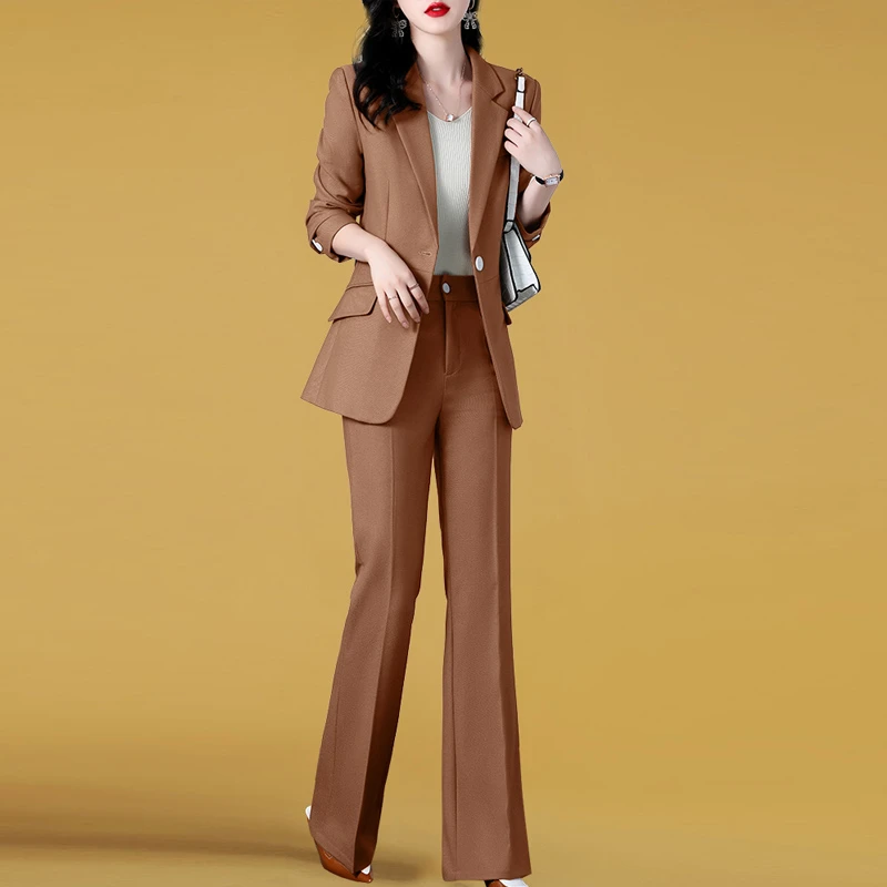 女士高端西装职业套装2025超火开春穿搭轻奢高级感时尚洋气两件套