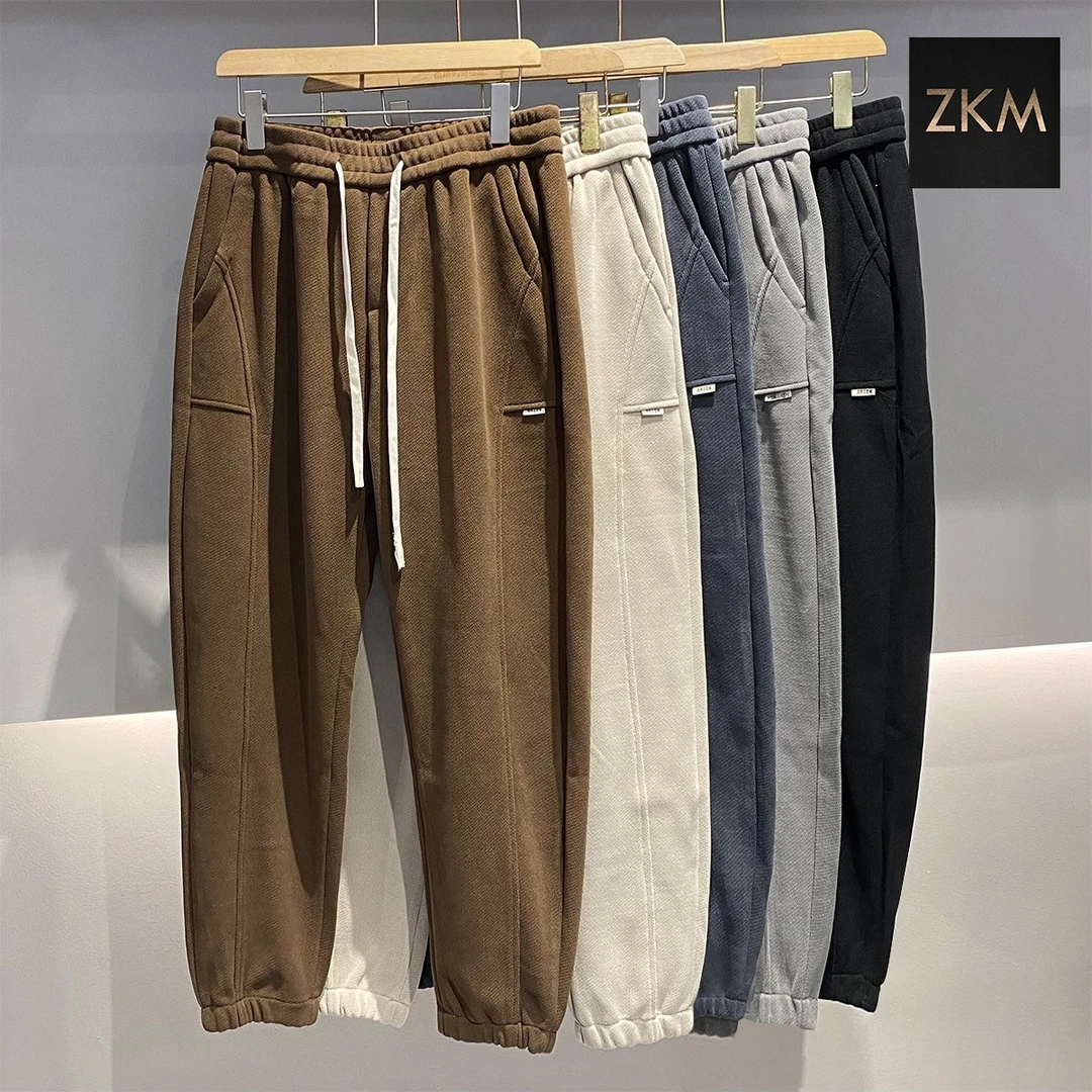 【加厚重磅细纹博奥绒】22-980-秋冬加厚百搭垂感抗皱休闲裤