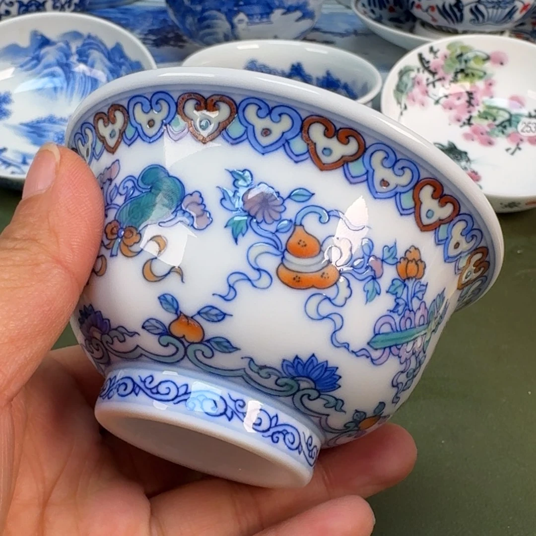 陶景德镇纯手绘茶具圆圆268