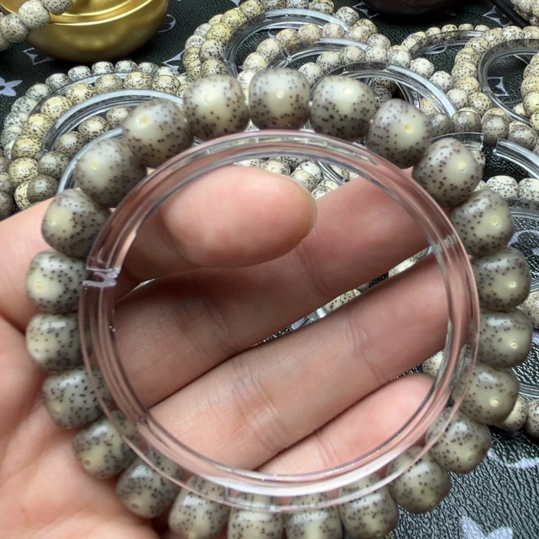 手串星月菩提灰冰细星10mm单圈