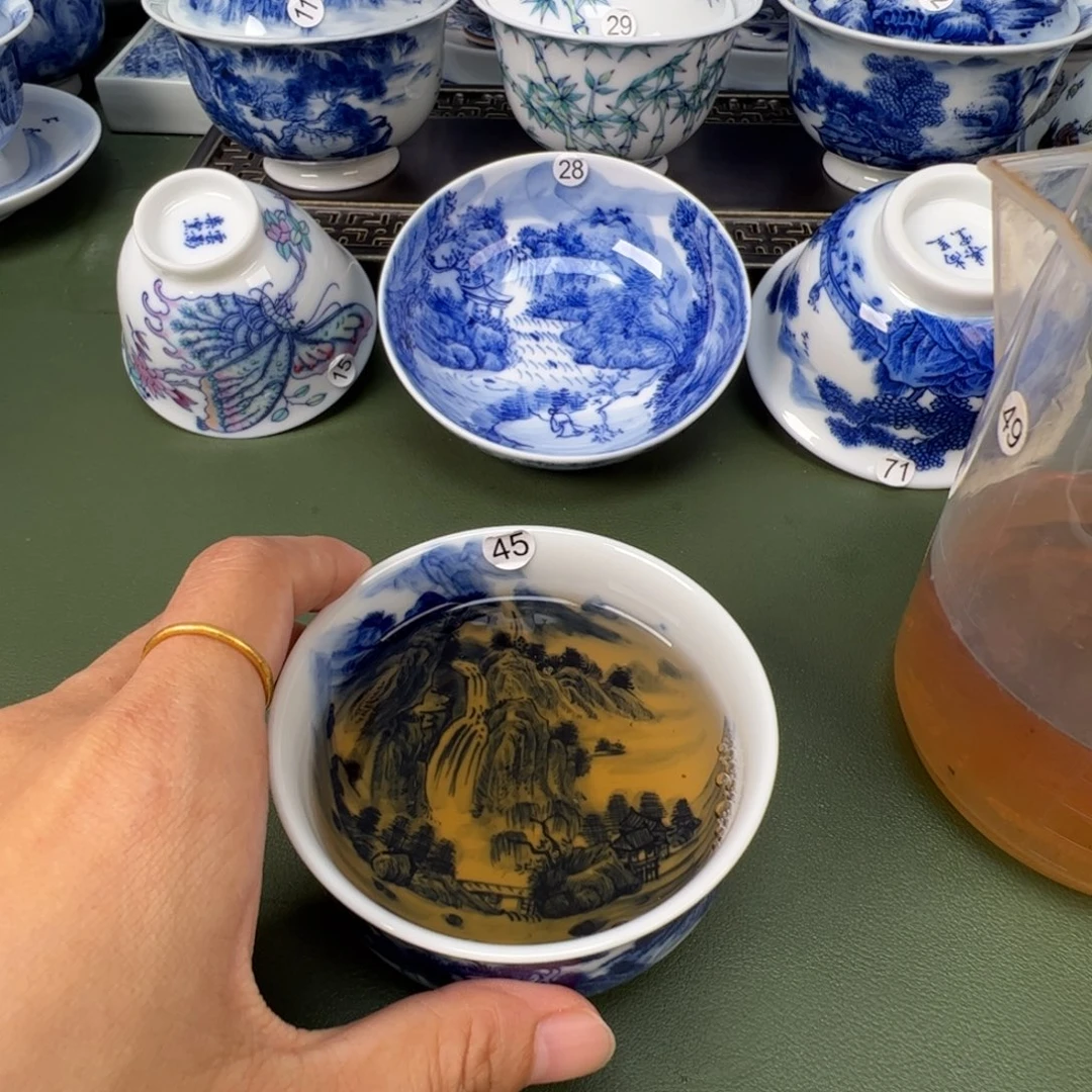 景德镇纯手工纯手绘茶具木木45