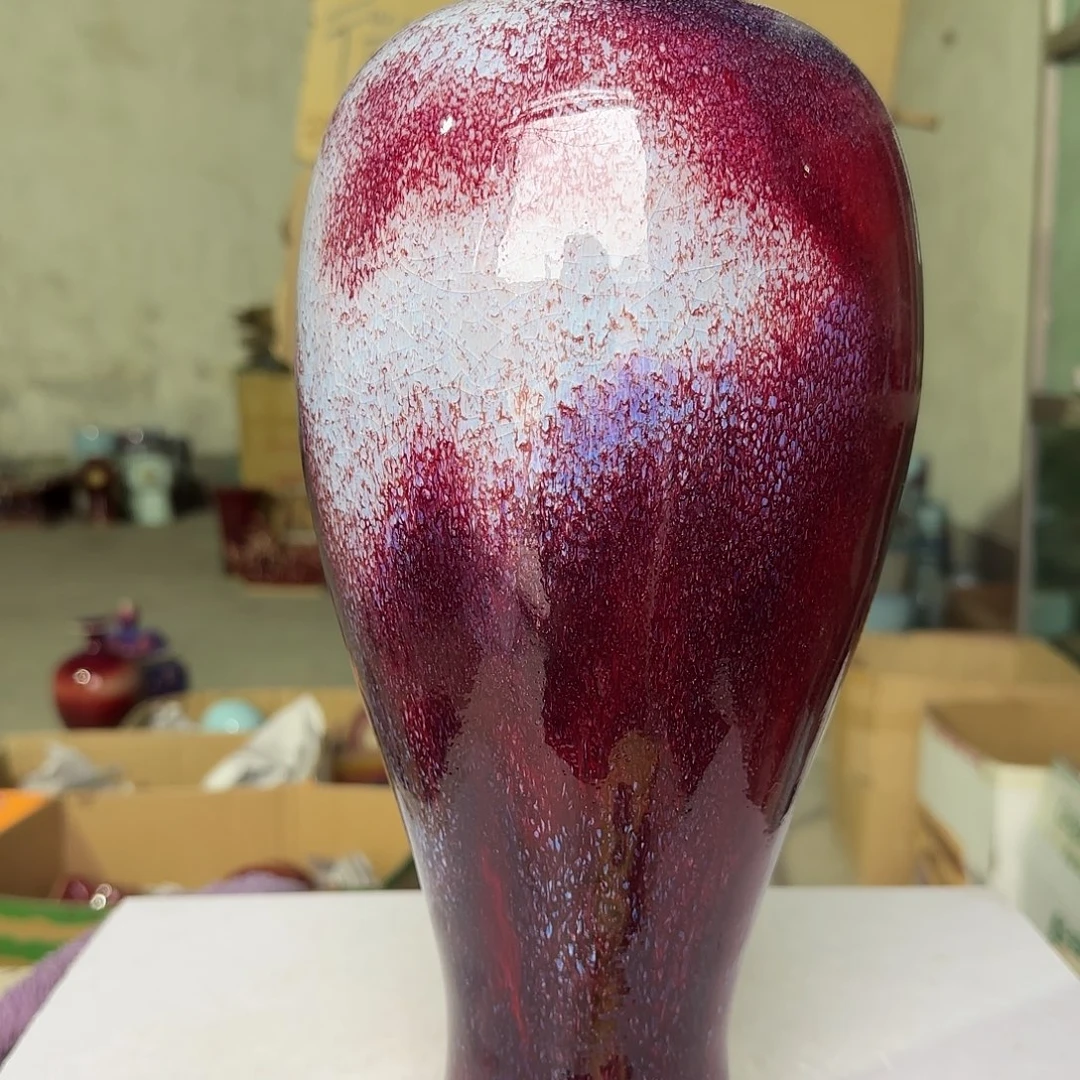 摆件陶郑家钧窑微瑕