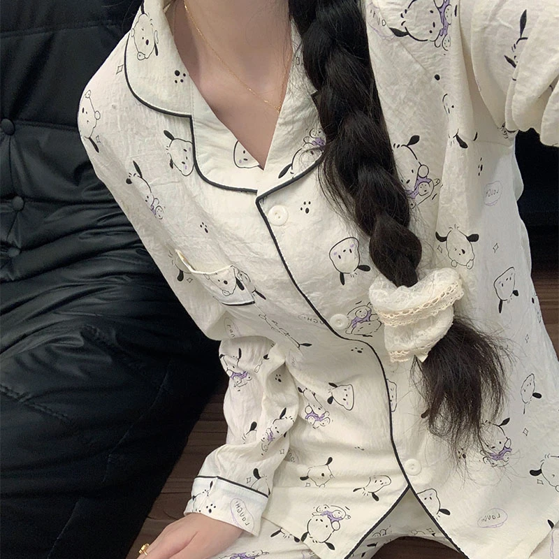 春秋季爆款云朵棉长袖睡衣女款可爱卡通女士家居服长裤套装可外穿