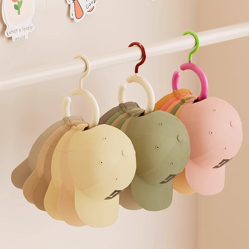 优勤帽子收纳免打孔家用宿舍衣柜帽子整理吊带旋转无痕圆环挂钩
