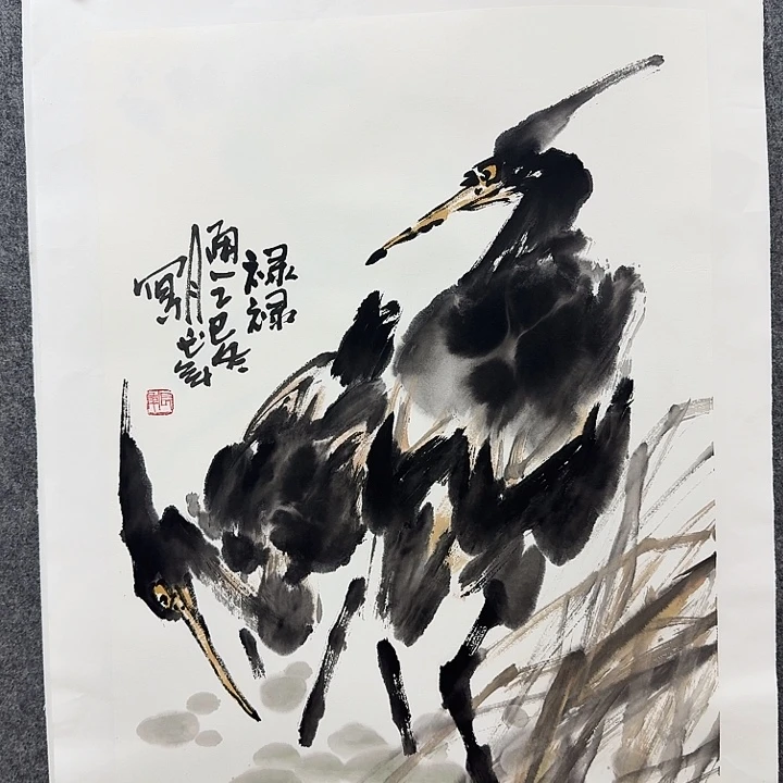 国画靳长年老师手绘作品