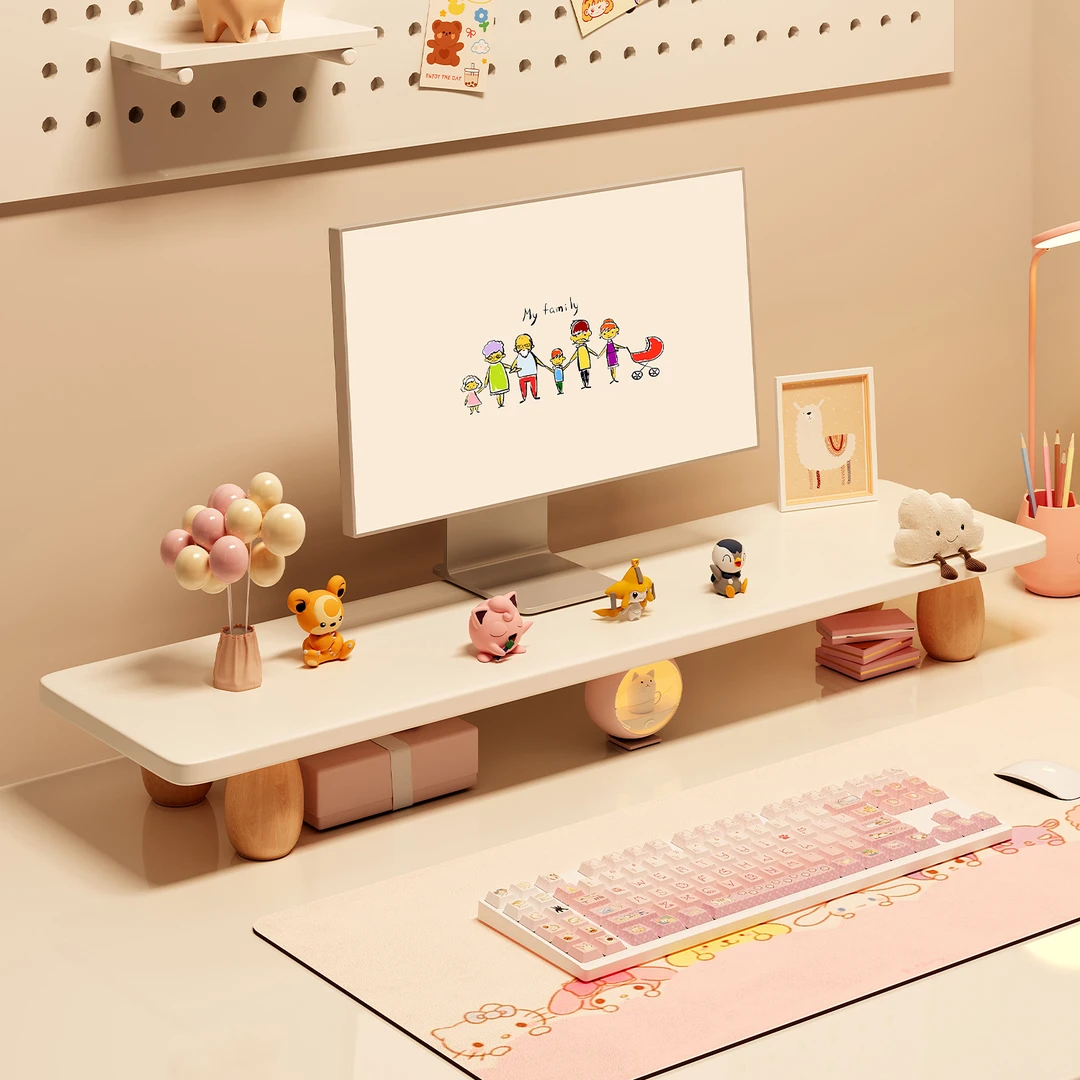 台式电脑增高置物架显示屏屏幕底坐支架桌面键盘托架办公室收纳架