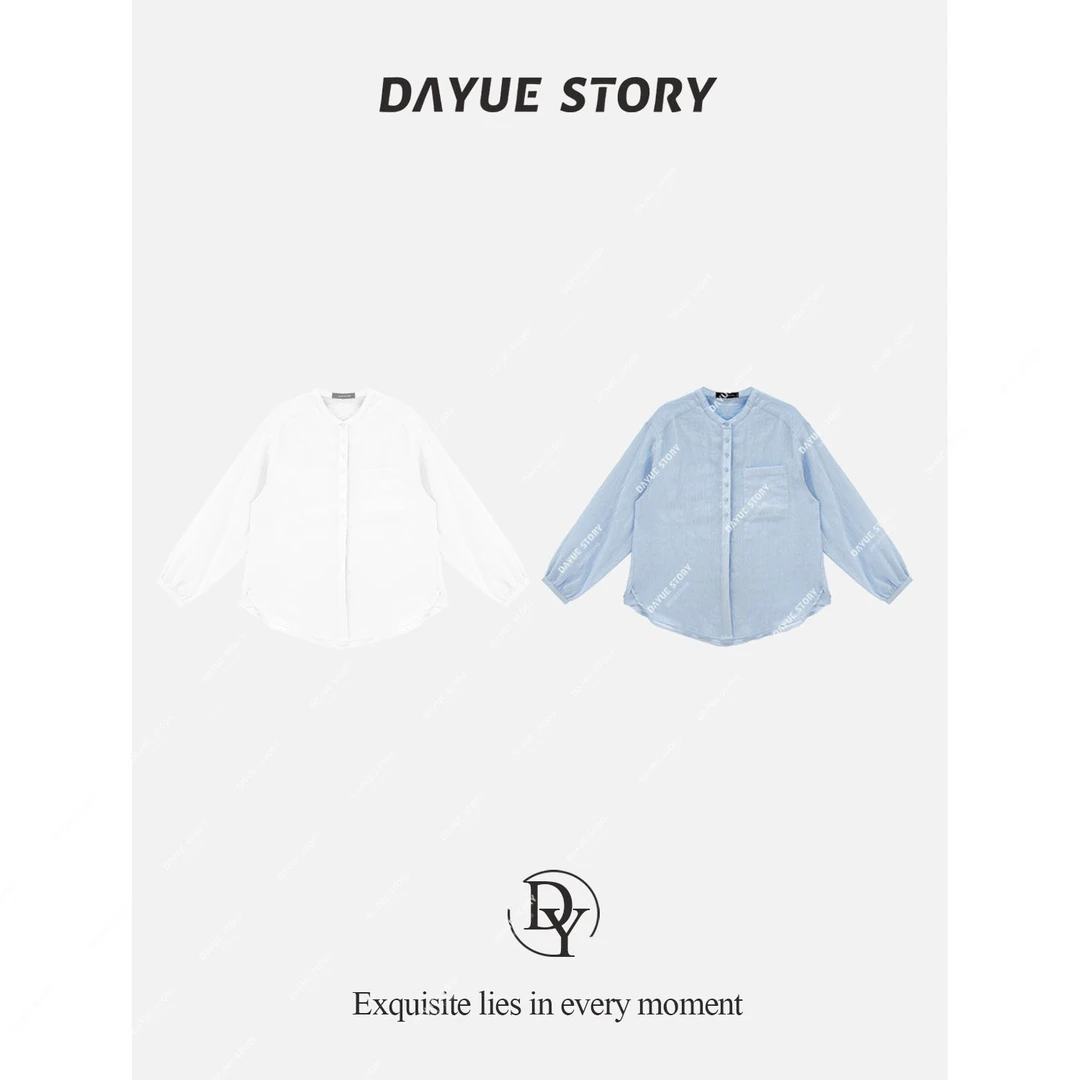 DAYUE【素写】舒享自然~显气质髙级100亚麻！髙品质时尚百搭麻料衬衫