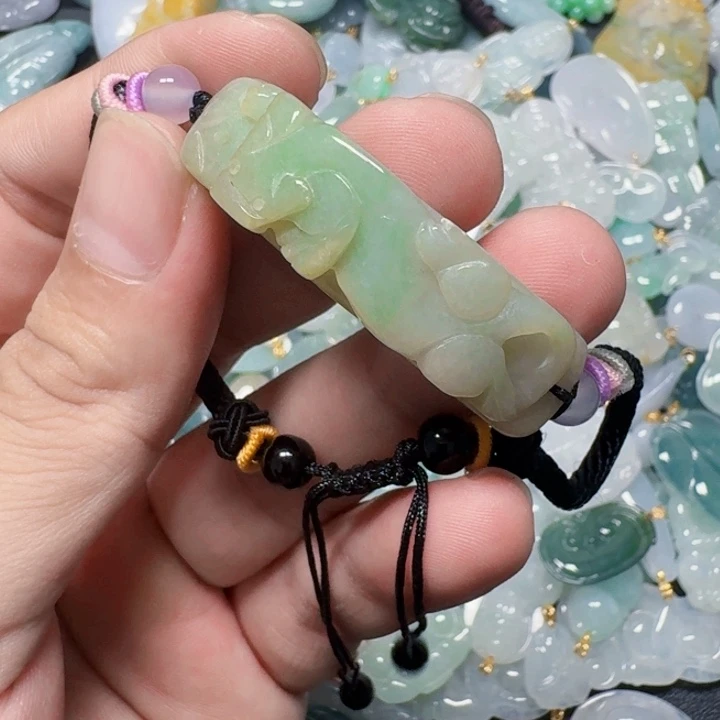 颈饰未镶嵌翡翠天然A货翡翠放漏