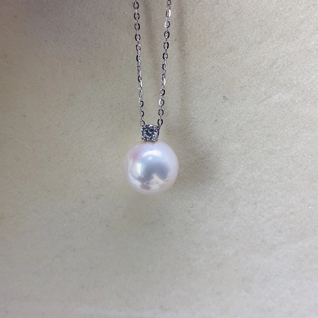 淡水珍珠吊坠(赠链)银S925镶嵌