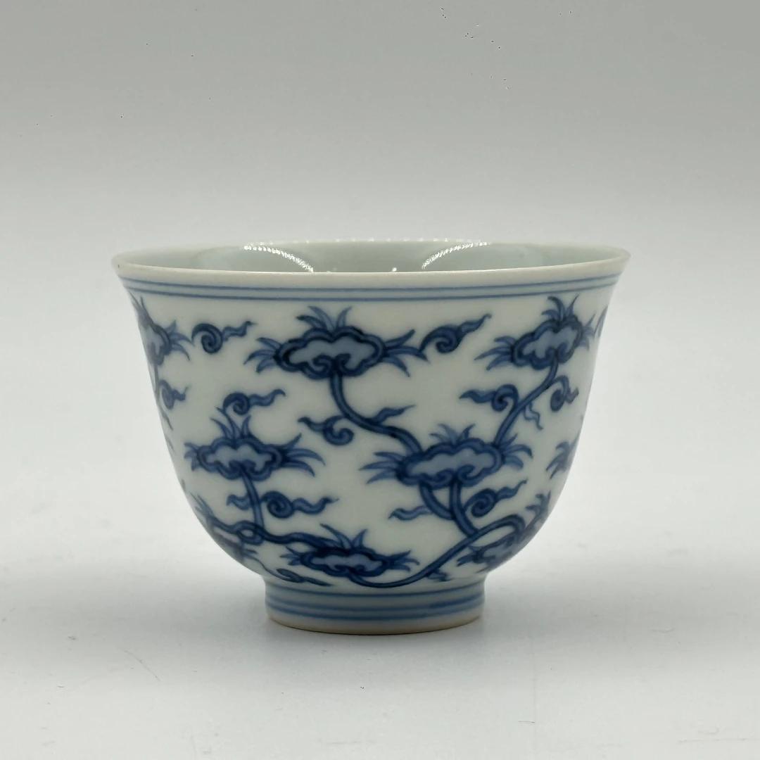 1857 清早期青花灵芝纹杯