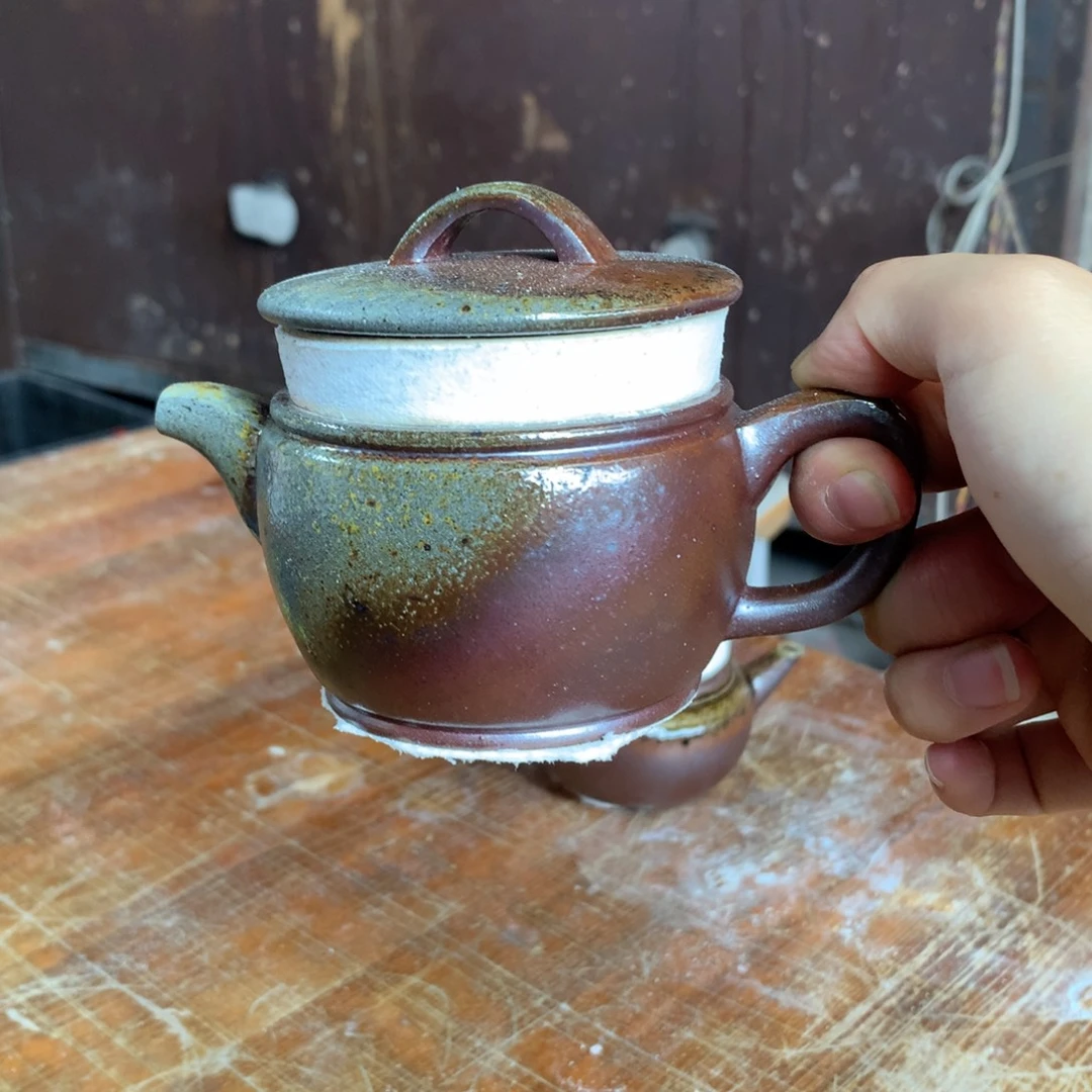 茶壶紫砂纯自然柴烧