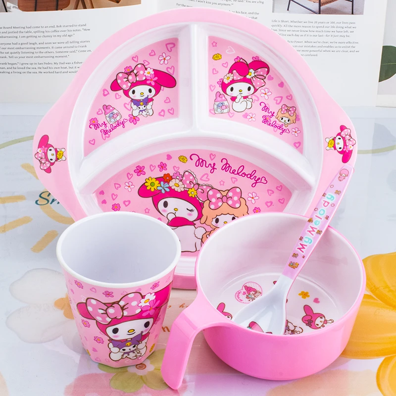 超萌美乐蒂联名餐具防烫手柄加厚耐摔设计安全无毒无异味餐桌好物