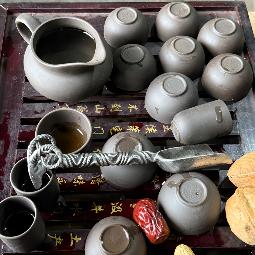 茶铲纯铁工艺茶道把玩键康纯手工制作