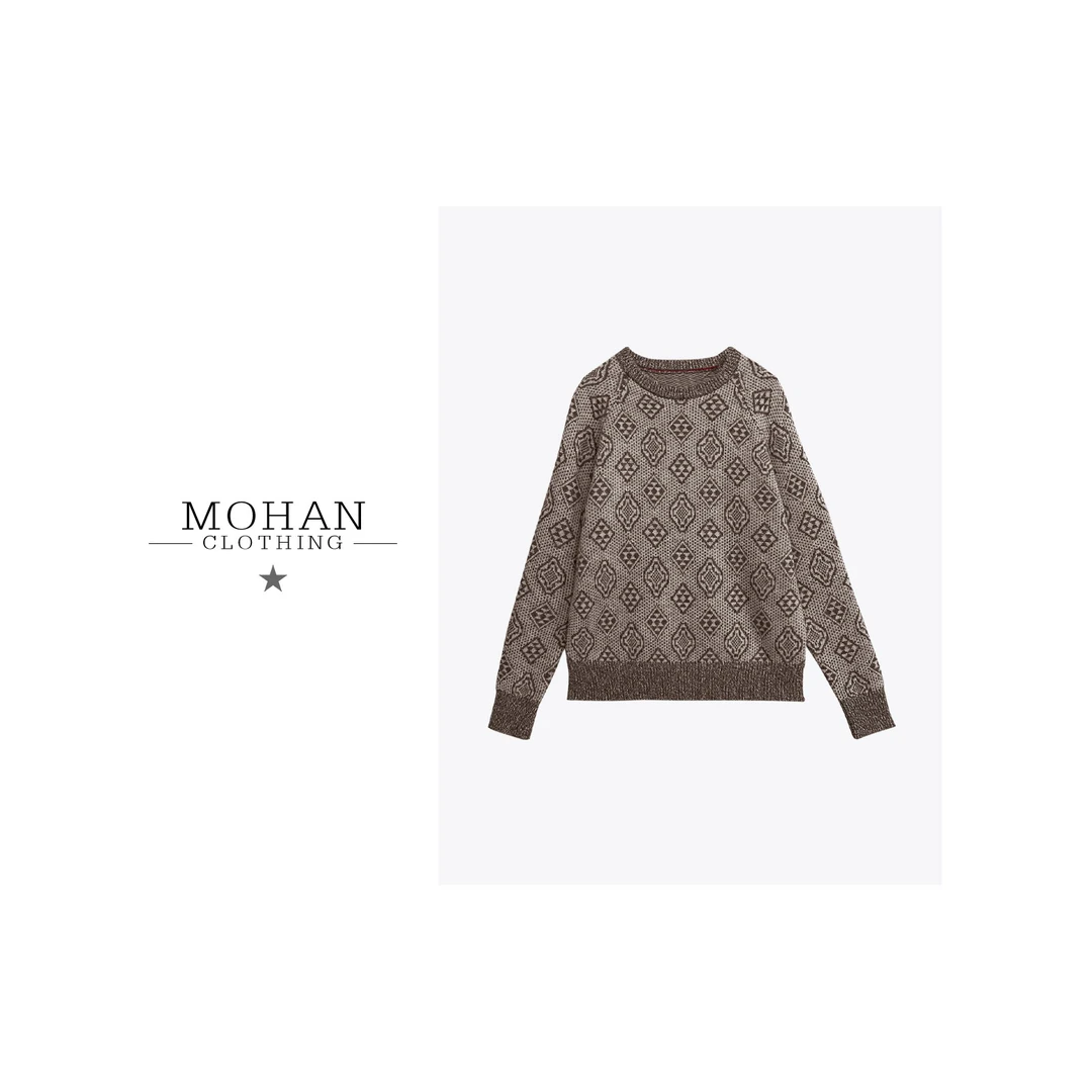 套头毛衫长袖时尚休闲百搭秋季圆领针织毛衣AMD153