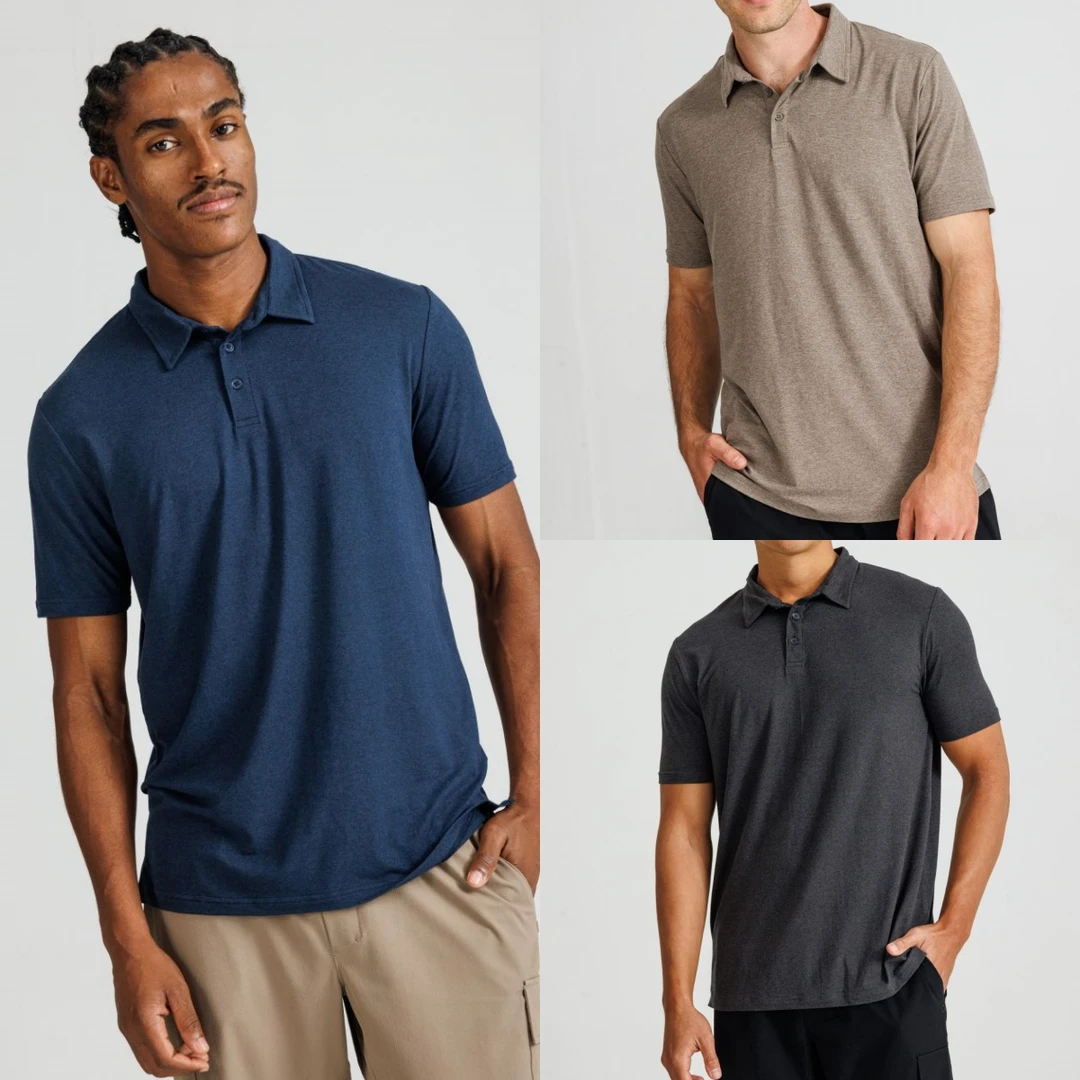 外贸男士软糯高弹力透气夏季男款短袖polo衫吸湿排汗翻领T恤1961