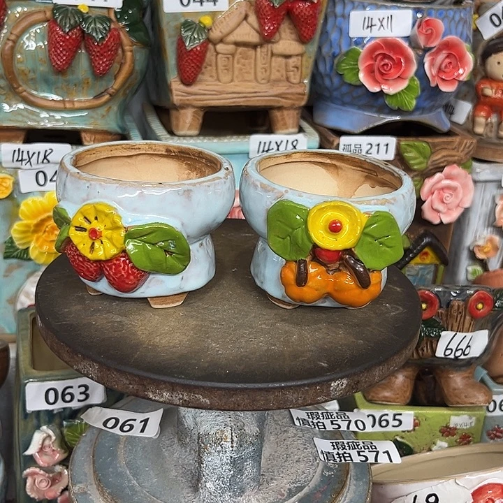 紫砂花盆粗陶材质多肉花盆