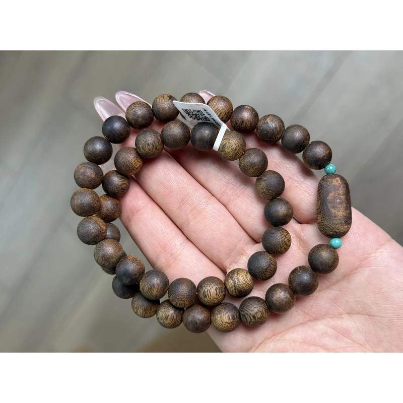 沉香老杨私藏香（命根子）1.1圆珠双圈带留疤发一条（赠养香料一份）