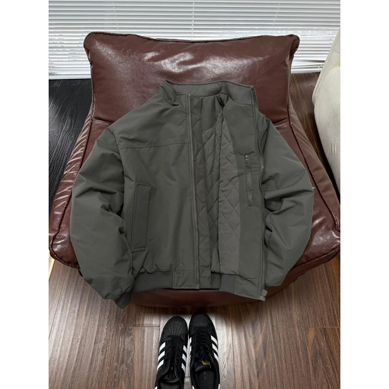 美式宽肩夹棉外套男秋冬季防寒加厚棉服cleanfit三防保暖棉衣外套