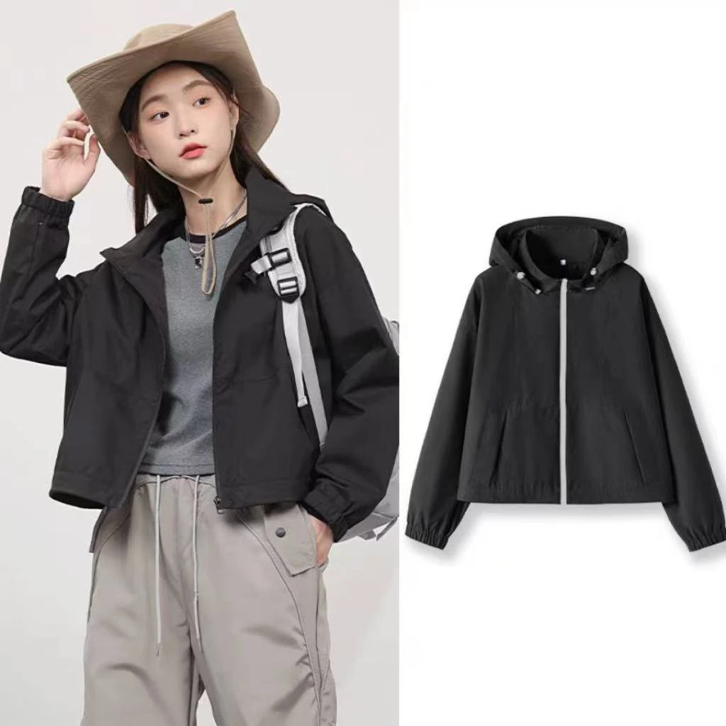 ES5088  新款  休闲连帽百搭三防面料短外套