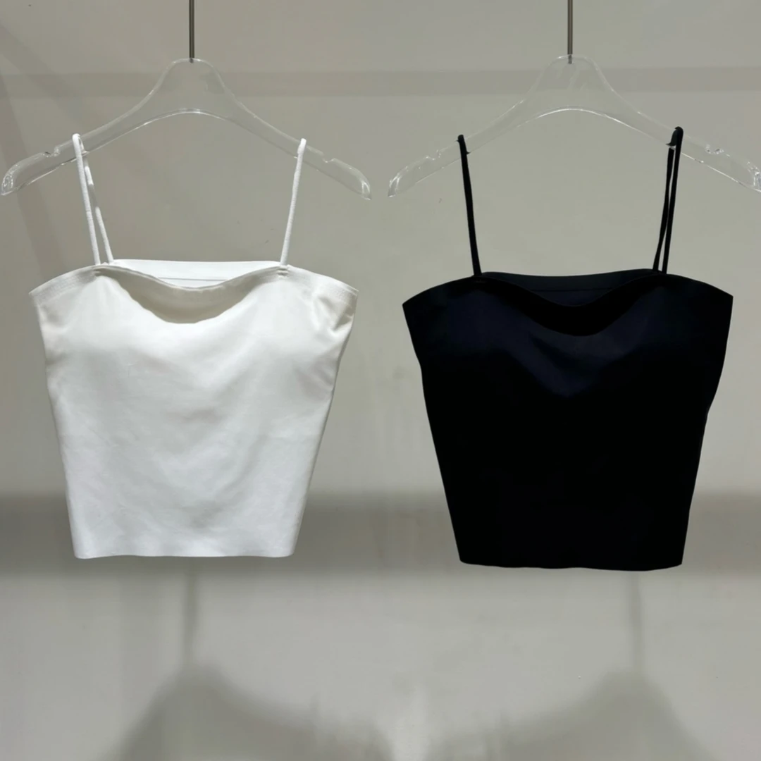 艾家吊带背心女内搭春夏新款美背带胸垫一体遮副乳打底修身衣5276