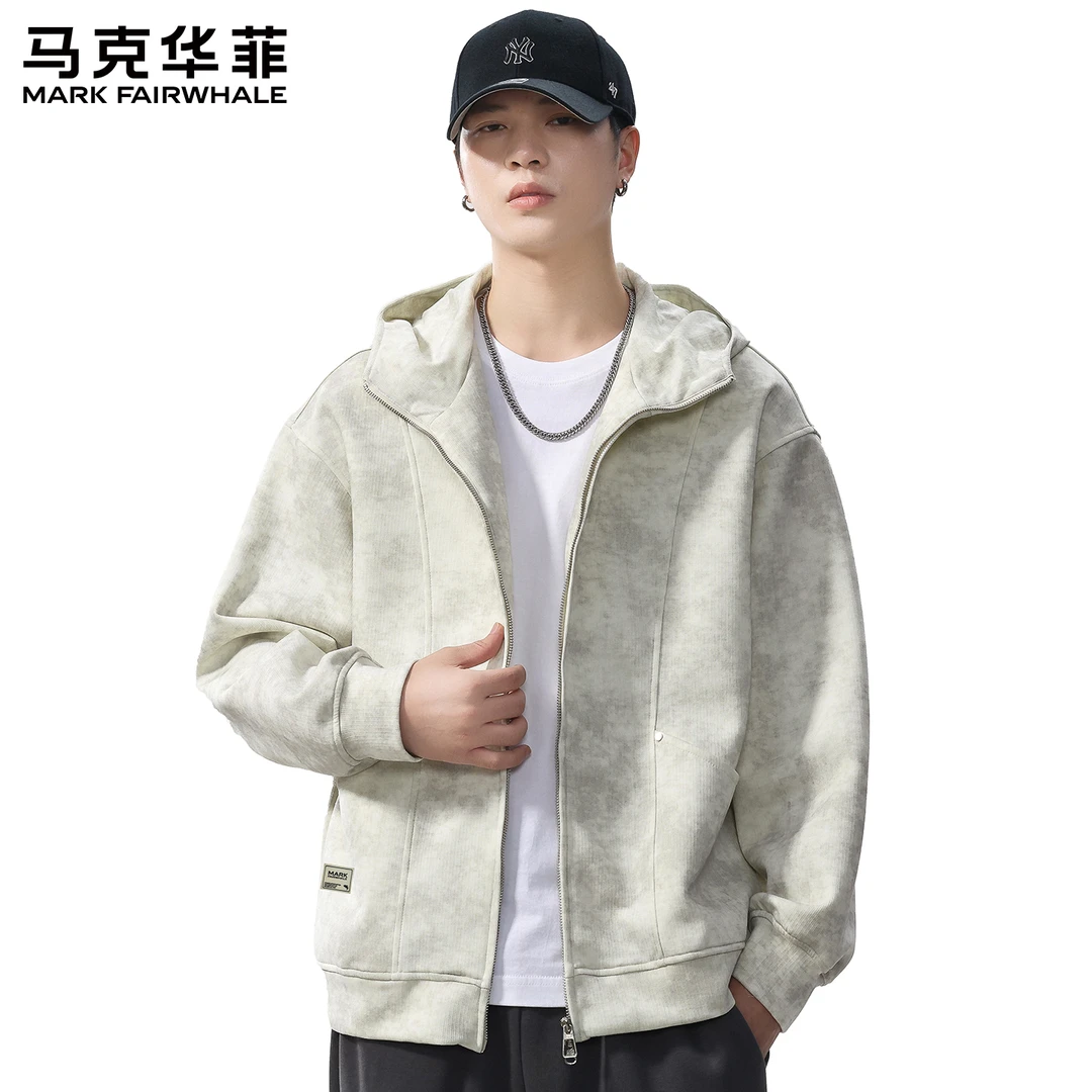 马克华菲2025秋季新款连帽外套男高级感休闲运动宽松百搭外套上衣