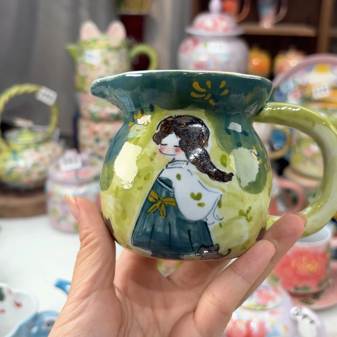 景德镇手绘高温釉下彩陶瓷茶具