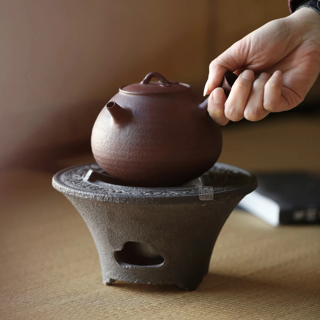 一出竹够复古铸铁茶炉仿日式茶炉功夫茶煮茶器老式酒精火炉无异味