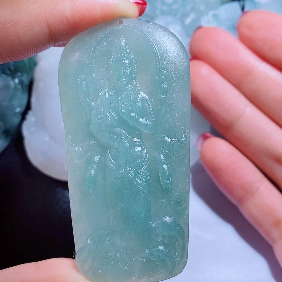 定制翡翠未镶嵌分*钟毛货不支持退换货，付款后确认抛光