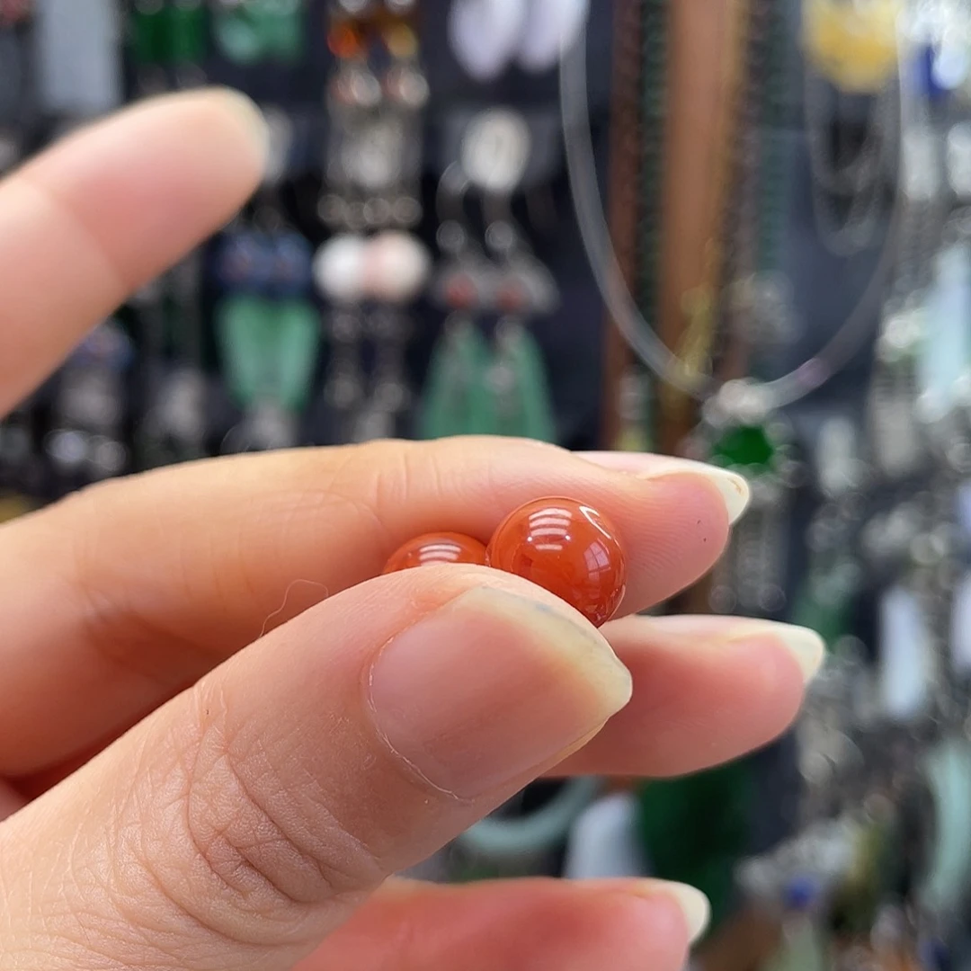 南红玛瑙未镶嵌耳饰宝***宠027ghjhhh